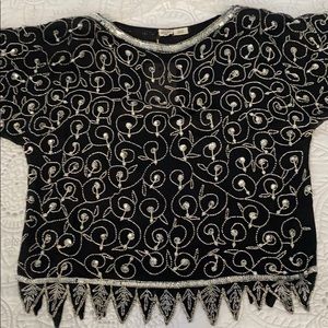 💎Beaded Silk Dress Top💎